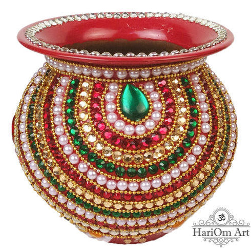 Designer kalasam with Kundans